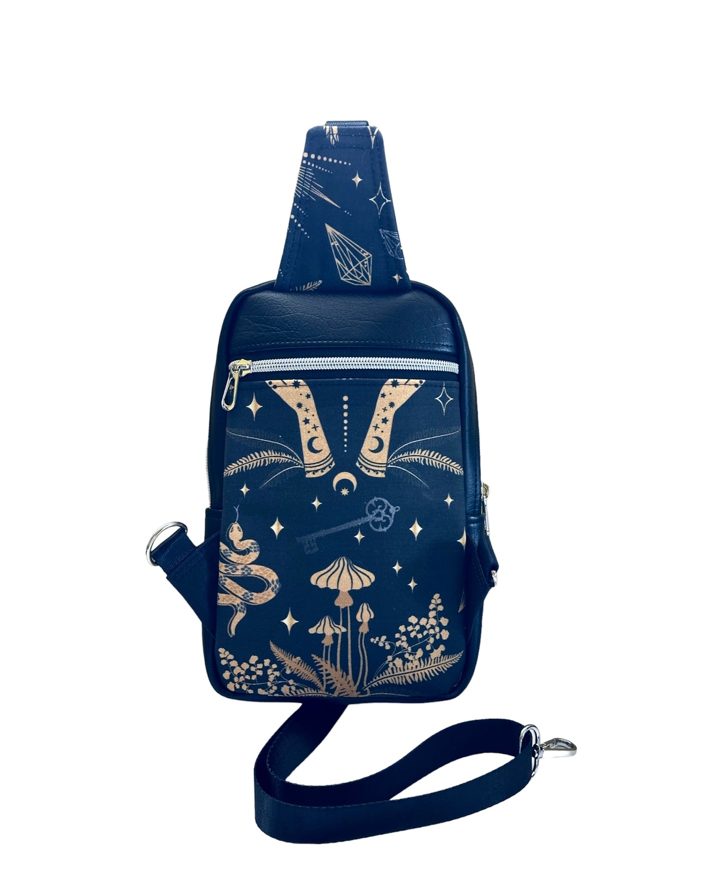 Mystic print mini sling bag